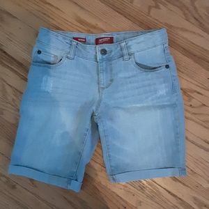 Light blue jean shorts